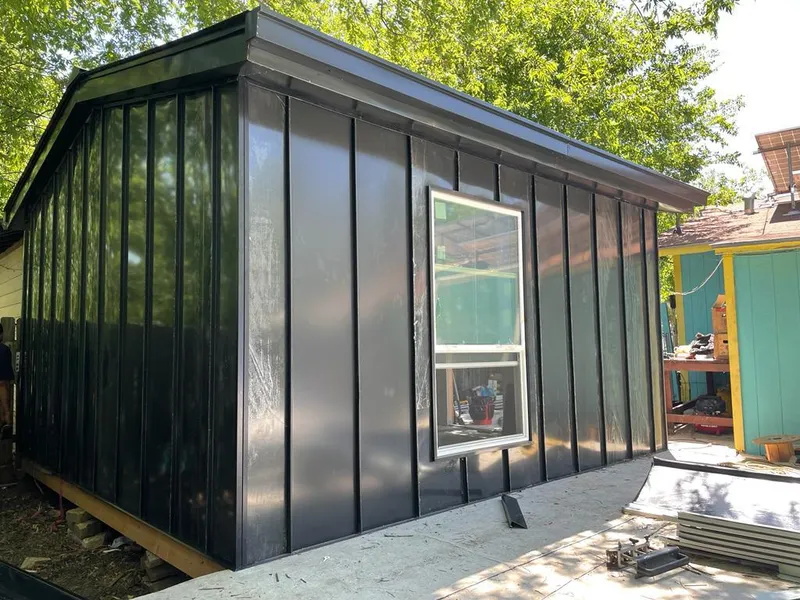 Black standing seam metal wall panels for Metal Roof Installation in New Port Richey East